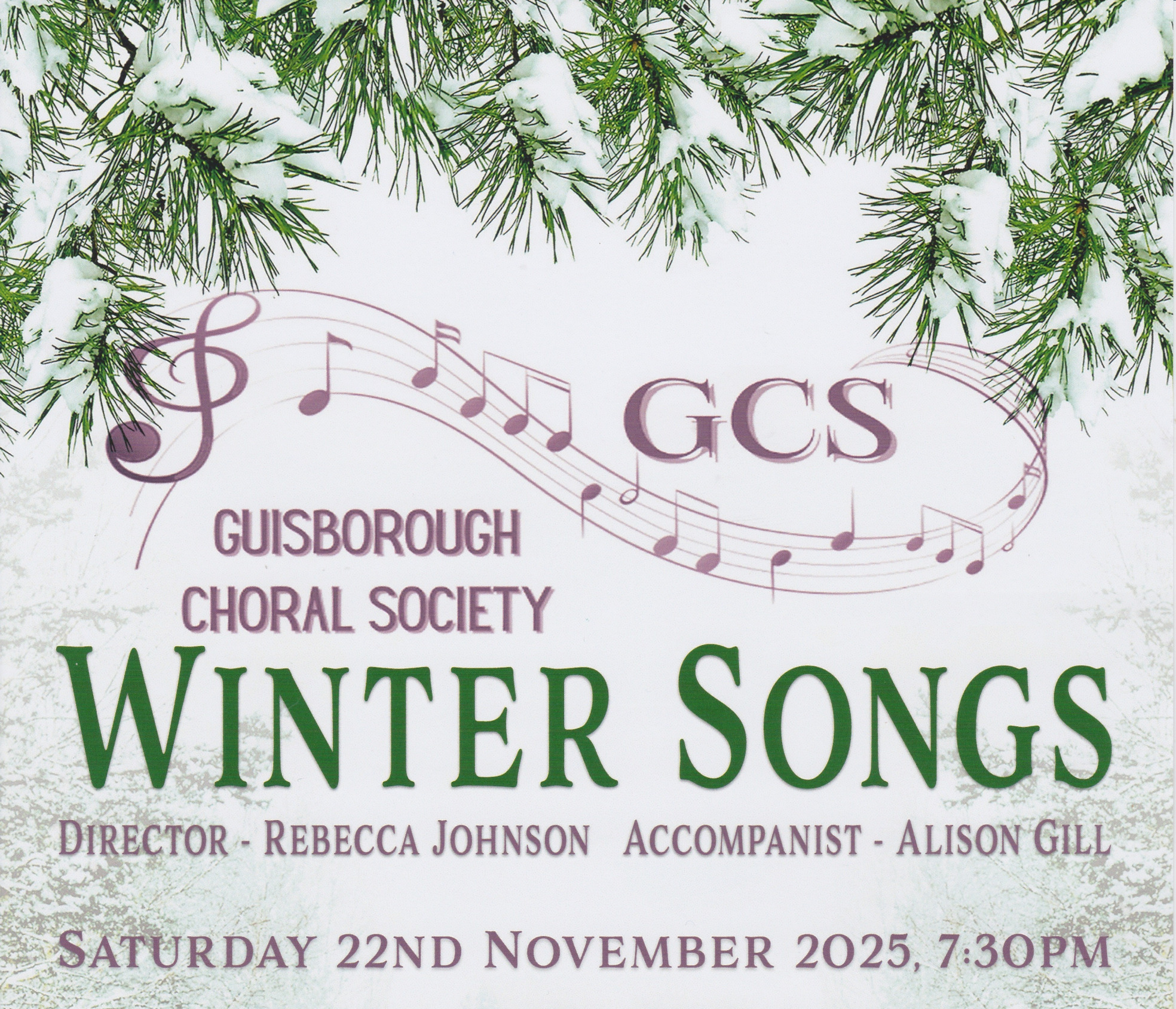 Poster for next concert
